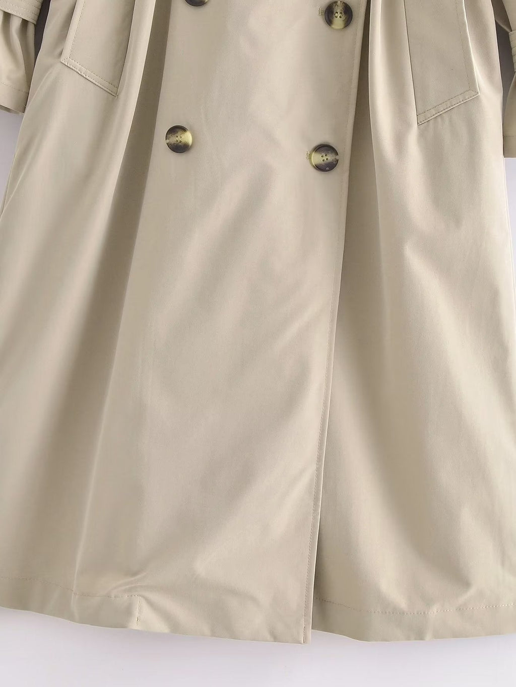 Double Breasted Loose Long Trench Coat