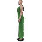 Plunge High Waist Jumpsuit
