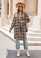 Plaid Loose Coat Shirt