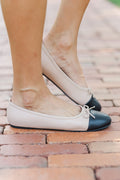 Taupe Colorblock Ballet Flats