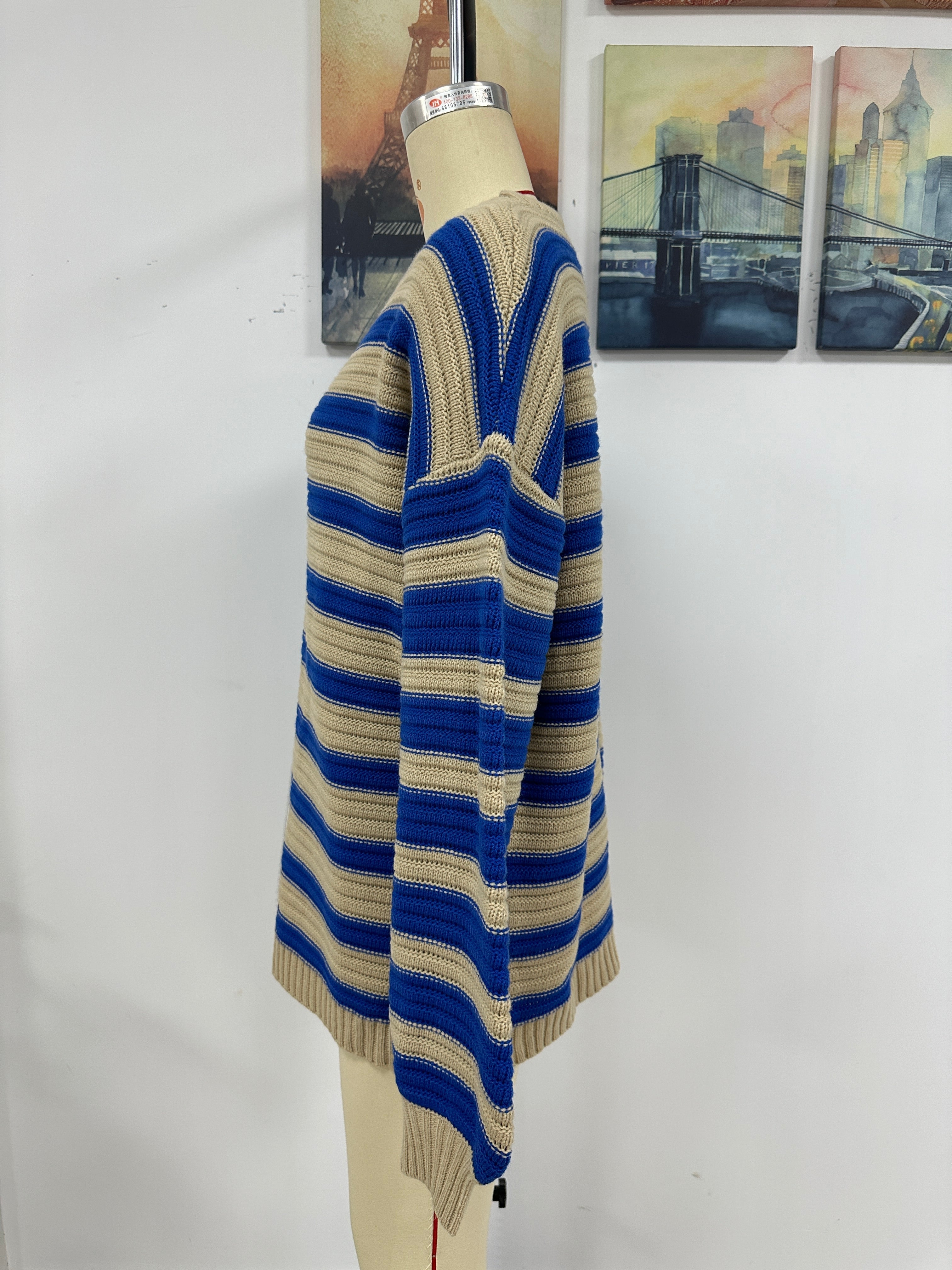 Knitted Crew Neck Pullover Sweater
