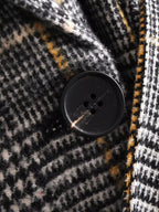 Plaid Collared Coat Trench Coat