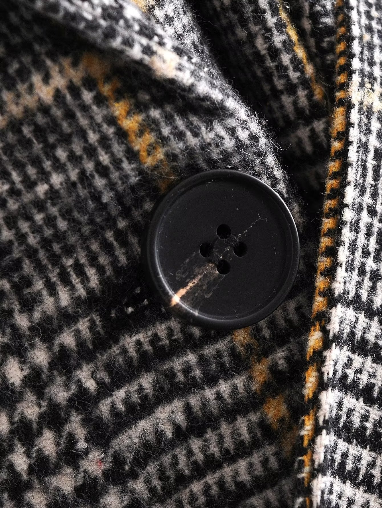 Plaid Collared Coat Trench Coat