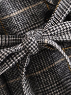 Plaid Collared Coat Trench Coat
