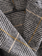 Plaid Collared Coat Trench Coat