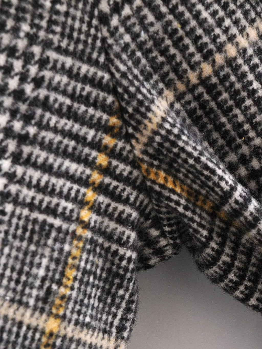 Plaid Collared Coat Trench Coat