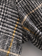 Plaid Collared Coat Trench Coat