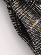 Plaid Collared Coat Trench Coat