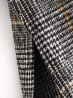 Plaid Collared Coat Trench Coat