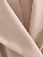 Belt Hooded Long Sleeve Trench Coat