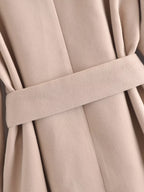 Belt Hooded Long Sleeve Trench Coat