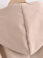 Belt Hooded Long Sleeve Trench Coat