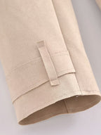 Suede Texture Trench Coat