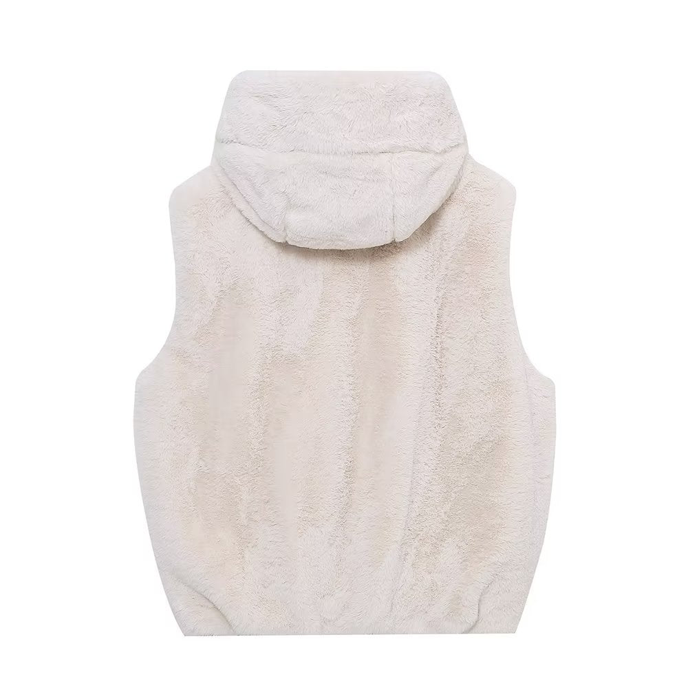 Artificial Fur Sleeveless Coat