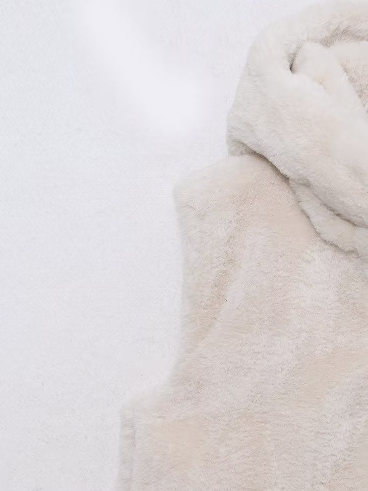 Artificial Fur Sleeveless Coat