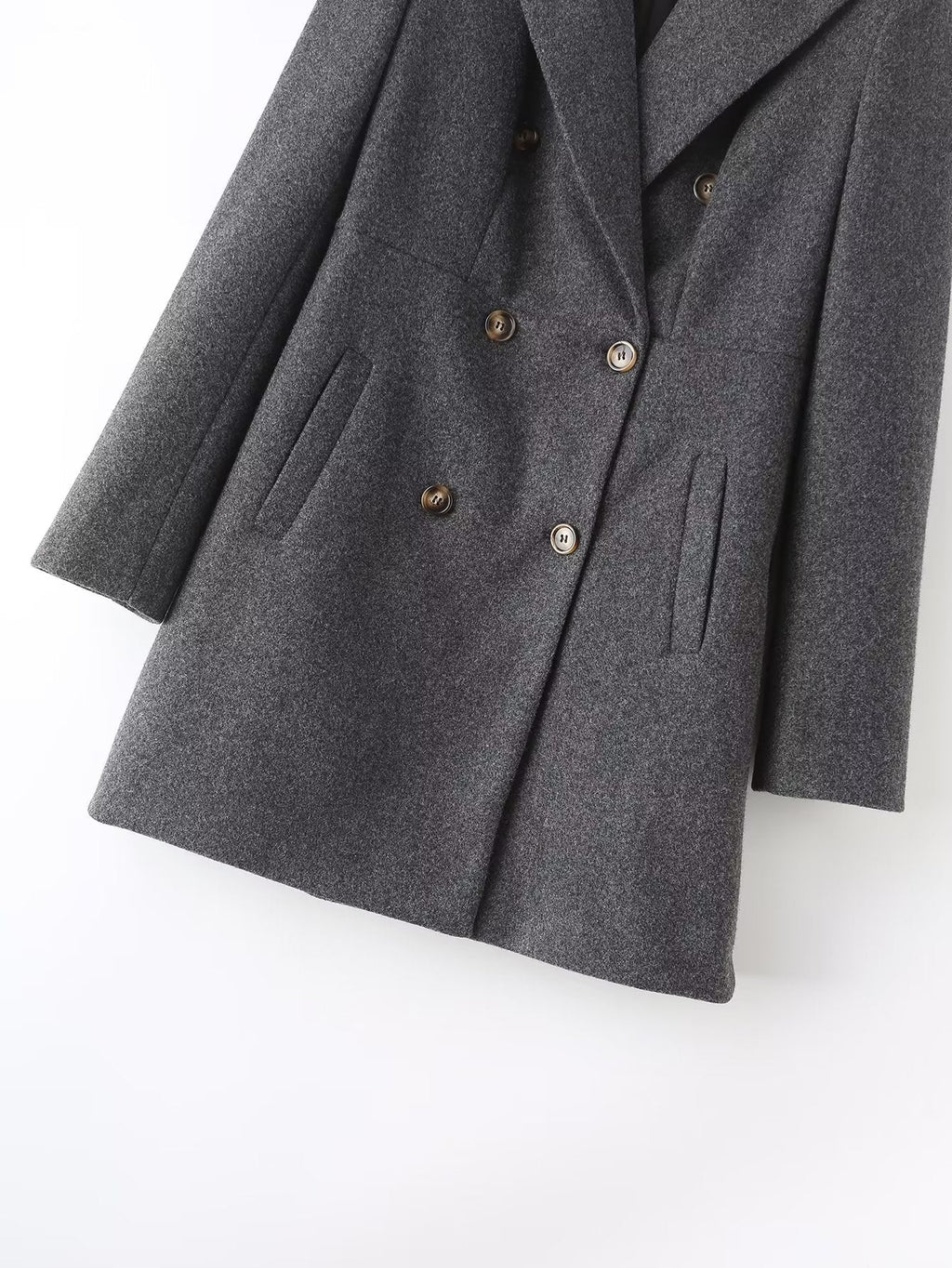Woolen Double Breasted Coat