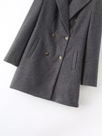 Woolen Double Breasted Coat