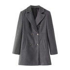 Woolen Double Breasted Coat