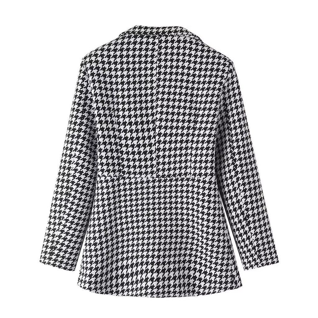 Plaid Contrast Blazer