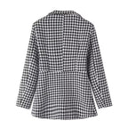 Plaid Contrast Blazer