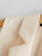Solid Color Split Vest Blazer
