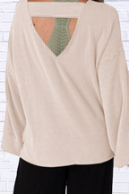 Cutout Back Long Sleeve T-Shirt