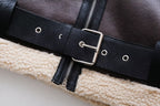 Faux Shearling Short Vest Jacket