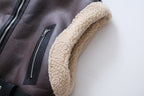 Faux Shearling Short Vest Jacket