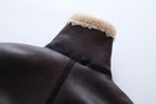 Faux Shearling Short Vest Jacket