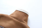 Faux Shearling Leather Vest Coat