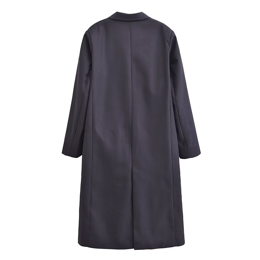 Blended Minimalist Overcoat Jacket