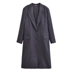 Blended Minimalist Overcoat Jacket
