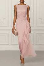 Aurelia Elegant Asymmetric Pleated Dress