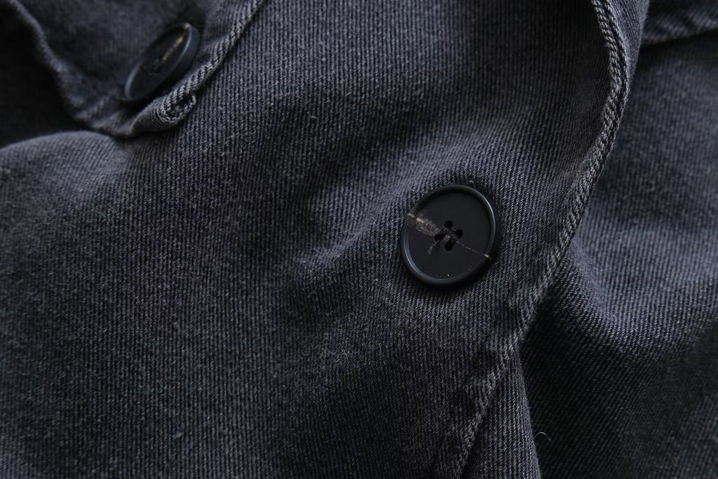 Denim Baggy Trench Coat