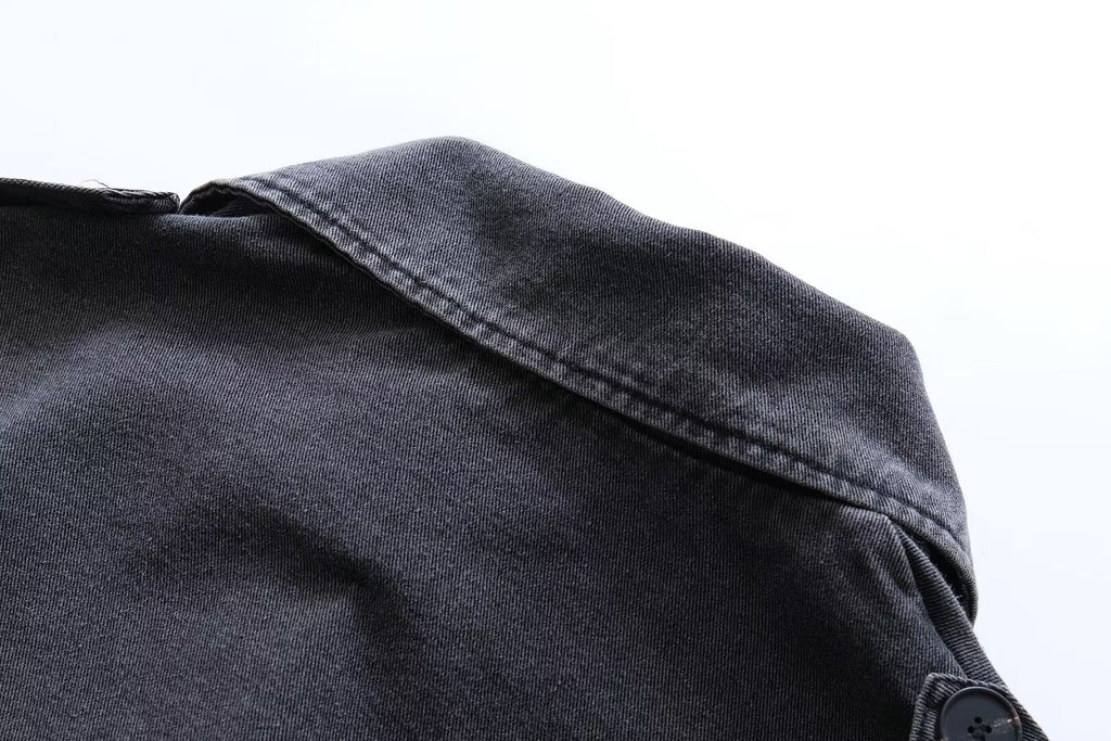 Denim Baggy Trench Coat