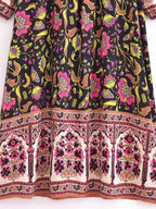 A Line Printed Maxi Dress