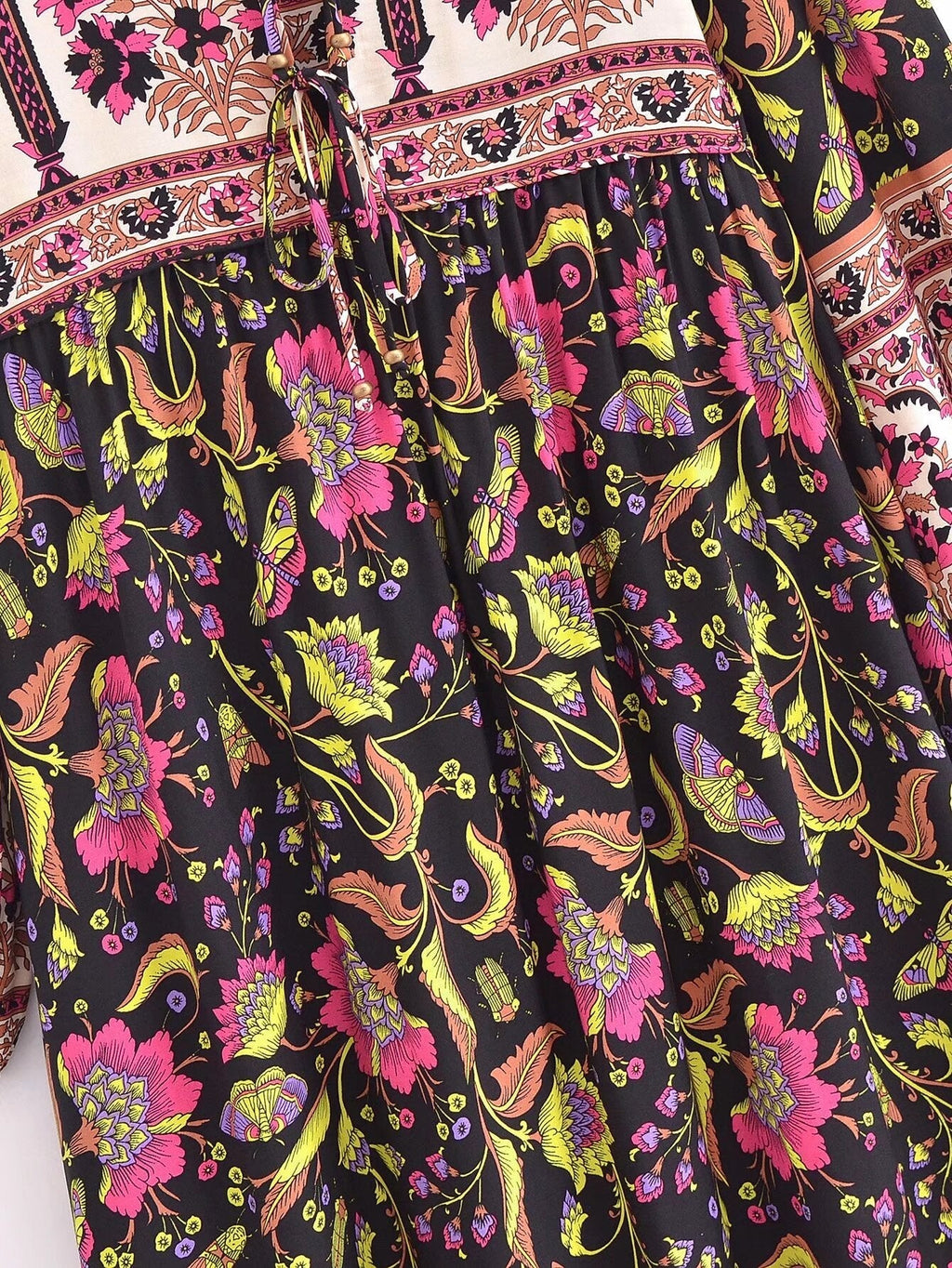 A Line Printed Maxi Dress