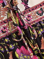 A Line Printed Maxi Dress