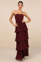 Valeria Boutique Strapless Maxi Dress Evening Wear Edit