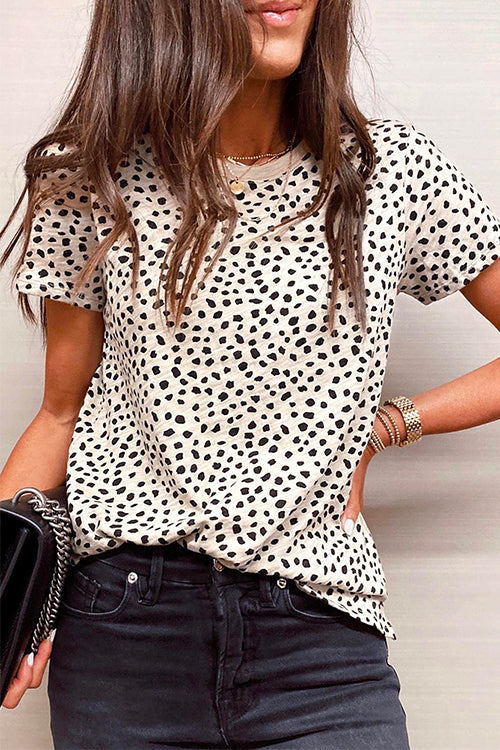 Short Sleeve Printed Sweet T-shirt