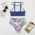 | High Neck Bikini Top with Thong