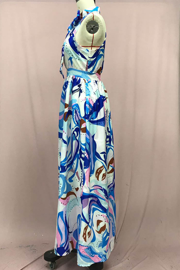 Erika Minimalist French Style Floral Chiffon Dress Evening Wear Edit