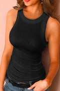 Crewneck Sleeveless Slim Fit Tank Top