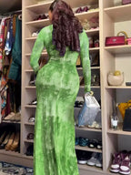 Crimp Big Swing Reunion Gauze Maxi Dresses