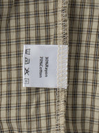 Cotton Blend Lantern Pants Plaid Breathable Leisure Pants