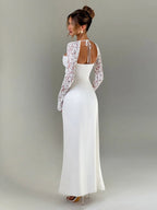 High Slit Lace Formal Dress Maxi Dresses
