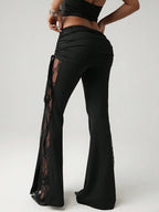 Silk Slim-fit Flared Trousers