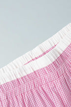 Plaid Blouse Cotton Two-piece Outfit