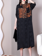 Wonderful Tonight Lapel Collar A-line Dress