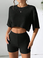 Liber Spring Women's Solid Color Solid Color 2-piece Sets